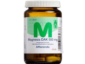 Magnesia "DAK" 100 stk Filmovertrukne tabletter
