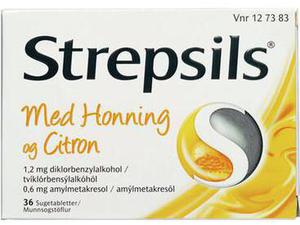 Strepsils Honning & Citron 0,6+1,2 mg 36 stk