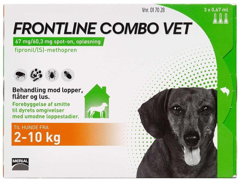 Laveste pris Frontline Combo Hund 2-10 100 + 90 mg/ml 3 x ml