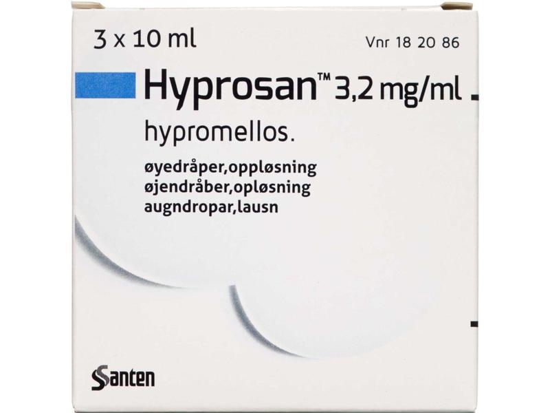 Begyndelsen En sætning Tidsserier Laveste pris for Hyprosan øjendråber 3,2 mg/ml 3 x 10 ml