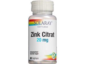 Solaray Zink Citrat 20 mg 60 stk