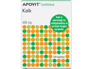 Apovit Kalk Tabletter 400 mg 180 stk