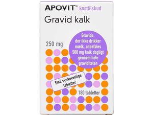 Apovit Gravid Kalk 250 mg 180 stk