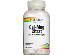 Solaray Cal-Mag Citrat + D + K2-Vitamin 240 stk