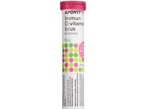 Apovit Immun D-vitamin Brus (10 µg) 20 stk. (hindbær)