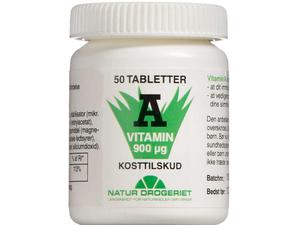 A-vitamin Tabletter 900 µg 50 stk