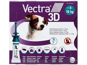 Vectra 3D Spot-On til hunde, 4-10 kg - 3 pipetter