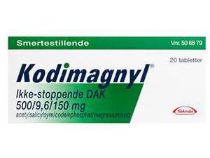 Kodimagnyl Ikke-stoppende DAK  500+9,6 mg 20 stk