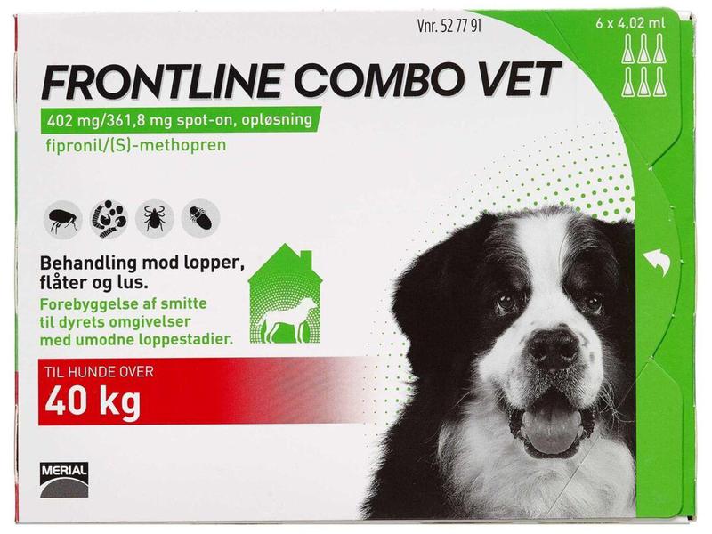 Laveste for Frontline Hund 40+ kg 100 + 90 mg/ml 6 X 4,02 ml