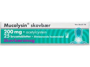 Mucolysin 200 Skovbær 200 mg 25 stk