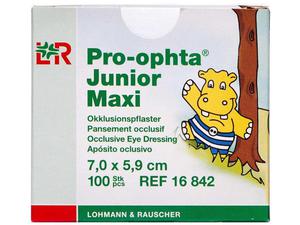 Pro-ophta Junior Maxi Skeleplaster til børn 7 x 5,9 cm 100 stk