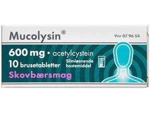 Mucolysin 600 Skovbær 600 mg 10 stk