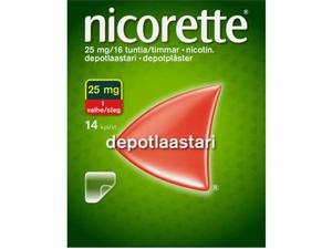 Nicorette 25 mg / 16 t nikotiinilaastari 14 kpl