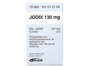Jodix 130 mg 10 tablettia