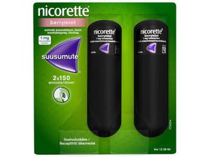 Nicorette Berrymint 1 mg/annos sumute suuonteloon 2x150 annosta