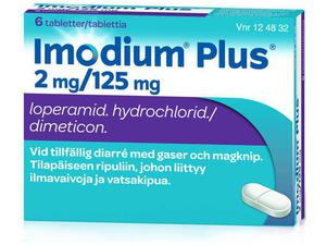 Imodium Plus 2 mg/125 mg 6 tablettia