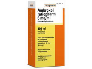 Ambroxol Ratiopharm 6 mg/ml 100 ml oraaliliuos