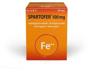 Spartofer 100 mg 100 kapselia