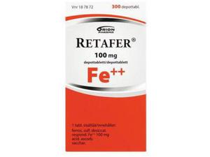 RETAFER 100 mg depottabl 300 kpl