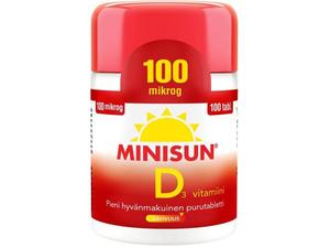 Minisun D-vitamiini 100 mikrog 100 tabl