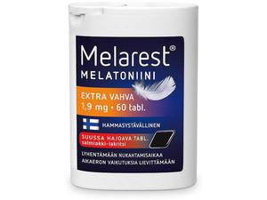 Melarest melatoniini extra vahva salmiakki-lakritsi 1,9 mg 60 tabl