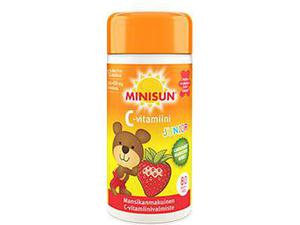 Minisun C-vitamiini Junior Super Nalle 80 purutablettia