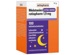 Melatoniini Extra Vahva ratiopharm 1,9 mg, 100 kpl