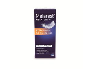Melarest Melatoniini Extra Vahva Nieltävä 1,9 mg 30 tabl