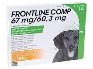 Frontline Comp liuos 2-10 kg painaville koirille ulkoloisten häätöön 3 x 0,67 ml