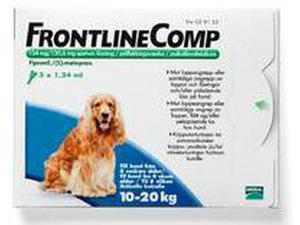 FRONTLINE COMP 134/120,6 mg vet paikallisvaleluliuos 3x1,34 ml
