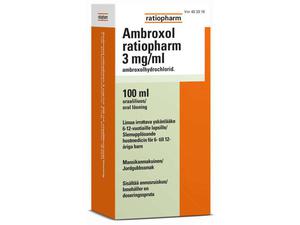 Ambroxol Ratiopharm 3mg/ml 100 ml oraaliliuos