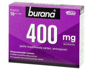 Burana 400 mg jauhe oraaliliuosta varten 10 annospussia