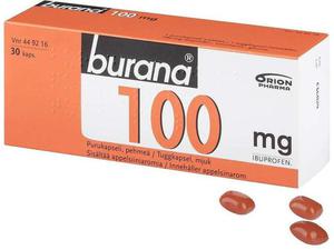 Burana 100 mg pehmeä purukapseli 30 kpl