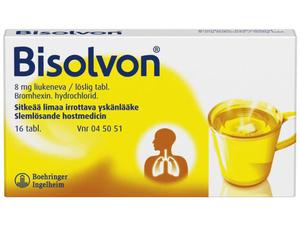 Bisolvon 8 mg 16 liukenevaa tablettia