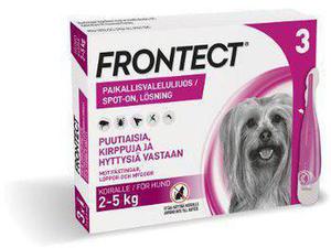 FRONTECT 33,8/252,4 mg vet paikallisvaleluliuos 3x0,5 ml