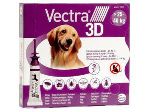 VECTRA 3D ulkoloisten häätöön 3x4,7 ml pipetti, yli 25-40 kg koiralle