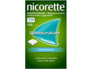 NICORETTE MENTHOLMINT 2 mg lääkepurukumi 105 fol