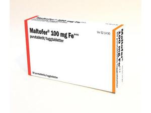 MALTOFER 100 mg purutabl 50 fol