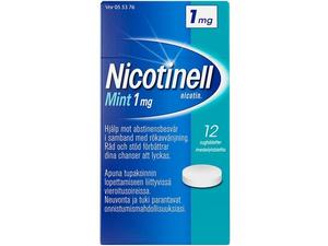 NICOTINELL MINT 1 mg imeskelytabl 12 fol