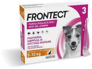 FRONTECT 67,6/504,8 mg vet paikallisvaleluliuos 3x1 ml