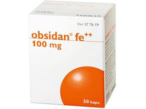 Obsidan Fe2+ 100 mg 50 kapselia