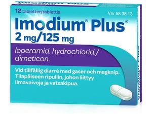 IMODIUM PLUS 2/125 mg 12 tablettia