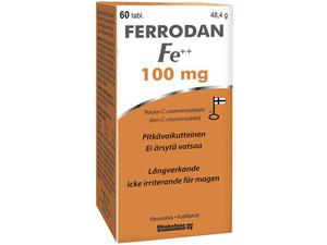 Ferrodan Fe 100 mg + C-vitamiini 60 tabl.