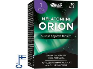 Melatoniini Orion 1 mg 30 suussa hajoavaa tablettia