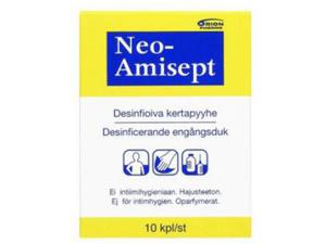 Neo-Amisept Desinfektoiva kertapyyhe 10 kpl