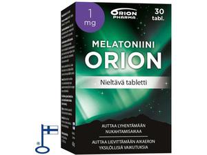 Melatoniini Orion 1 mg 30 nieltävää tablettia