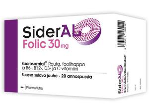 Sideral Folic 30 mg 20 annospussia