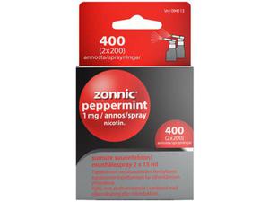 Zonnic Peppermint nikotiinisumute 1 mg/annos 2 x 200 annosta