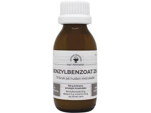 Benzylbenzoat NAF 25 % liniment, emulsjon 100ml