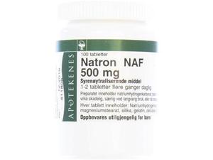Natron NAF 500mg tabletter 100stk